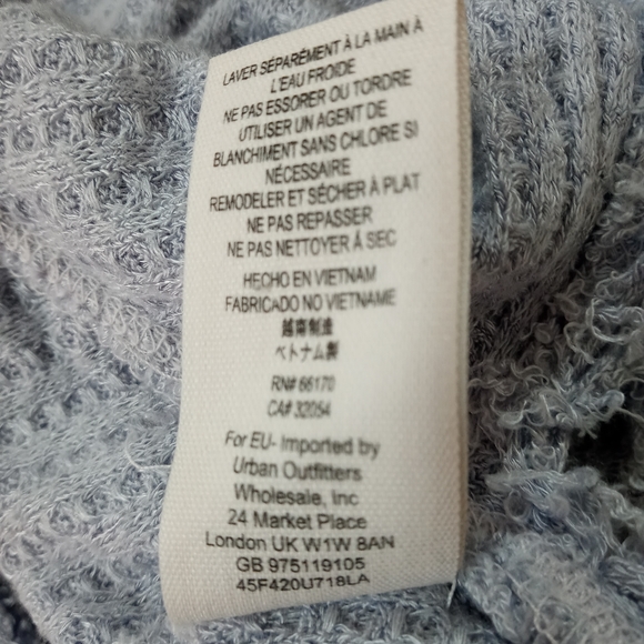 Free People Waffle knit thermal lavender raw hem - Picture 12 of 12